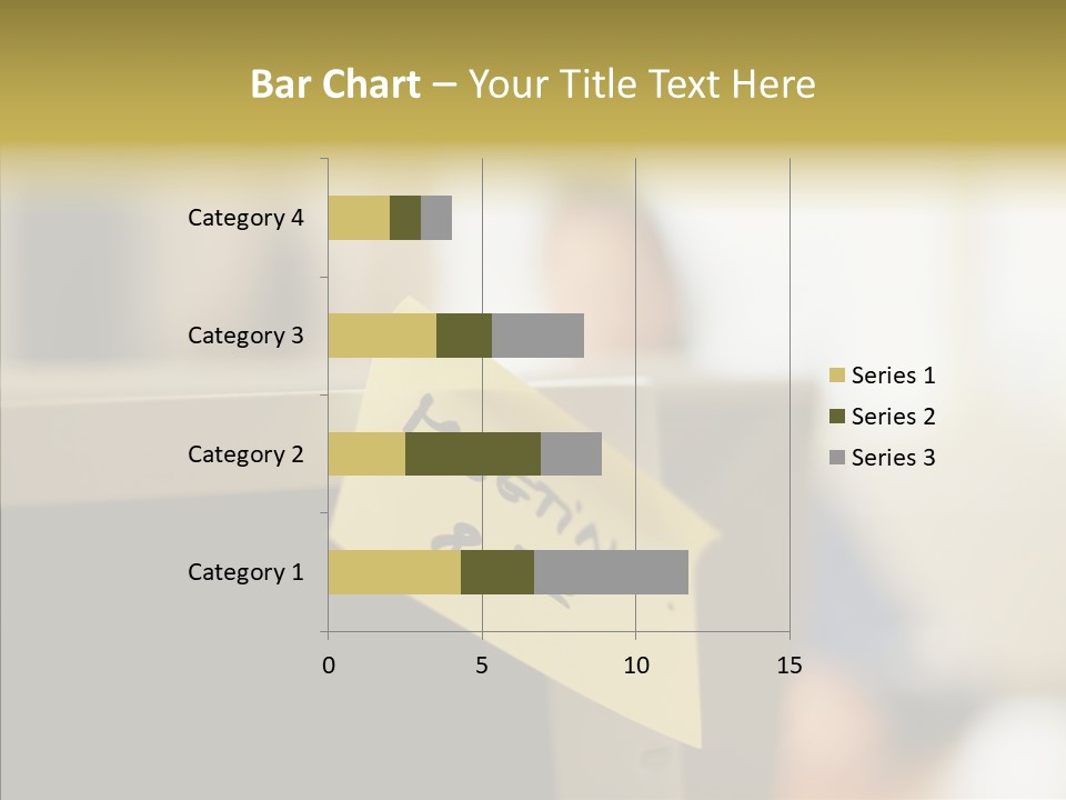 A Note Stuck On A Computer Screen PowerPoint Template