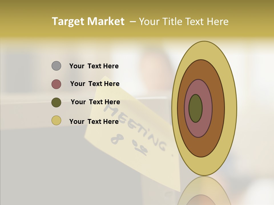 A Note Stuck On A Computer Screen PowerPoint Template