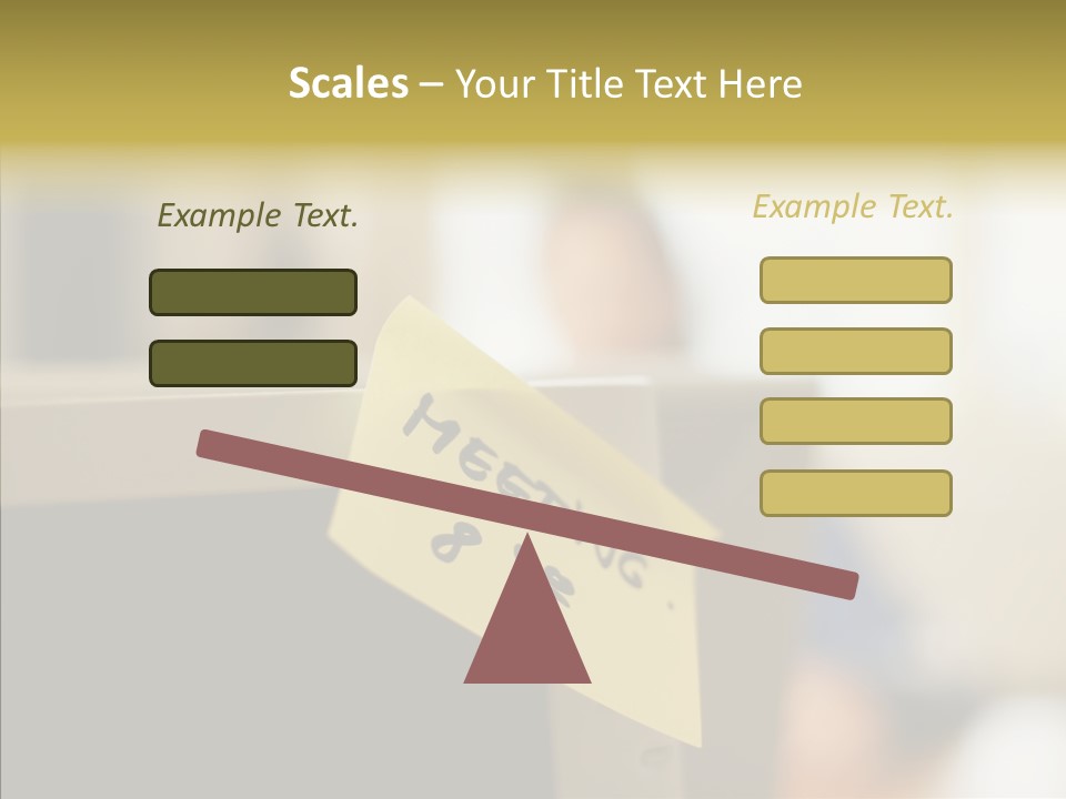 A Note Stuck On A Computer Screen PowerPoint Template