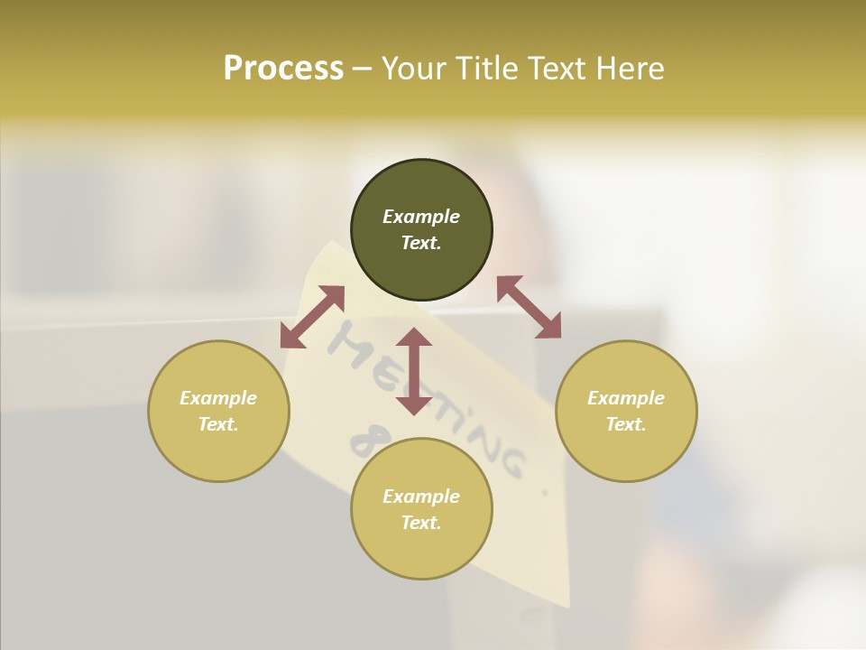 A Note Stuck On A Computer Screen PowerPoint Template