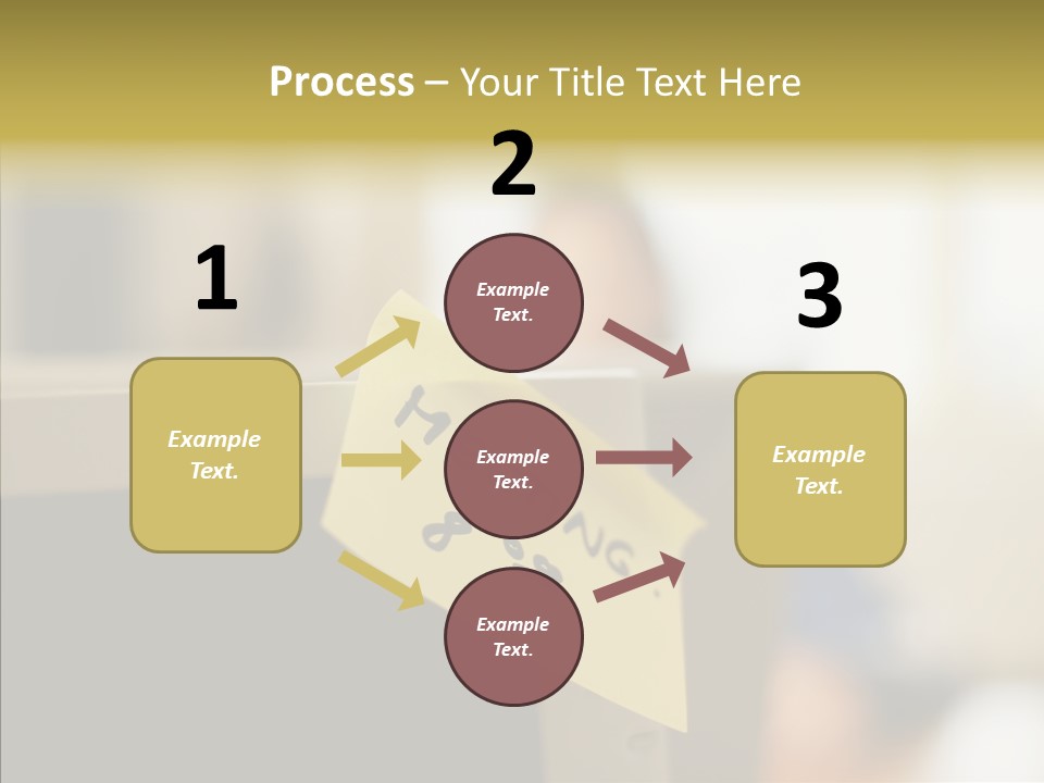 A Note Stuck On A Computer Screen PowerPoint Template