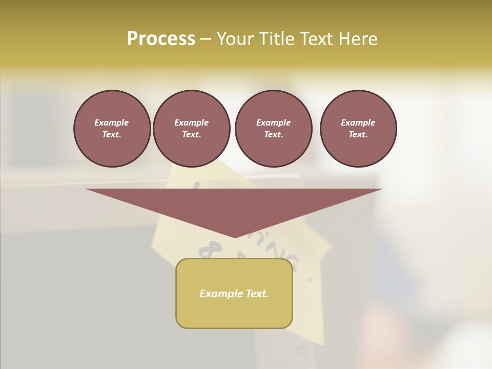 A Note Stuck On A Computer Screen PowerPoint Template