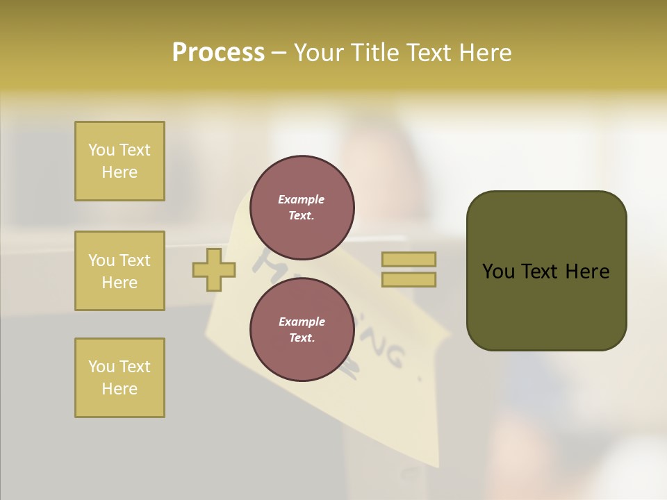 A Note Stuck On A Computer Screen PowerPoint Template