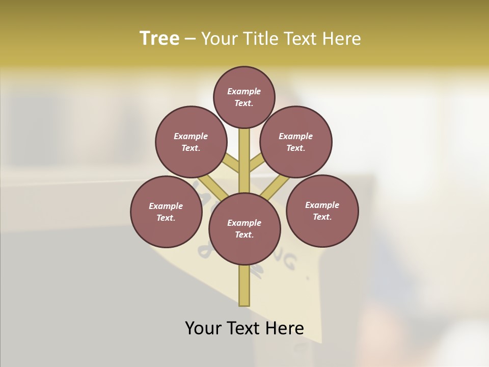 A Note Stuck On A Computer Screen PowerPoint Template