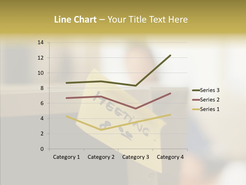 A Note Stuck On A Computer Screen PowerPoint Template