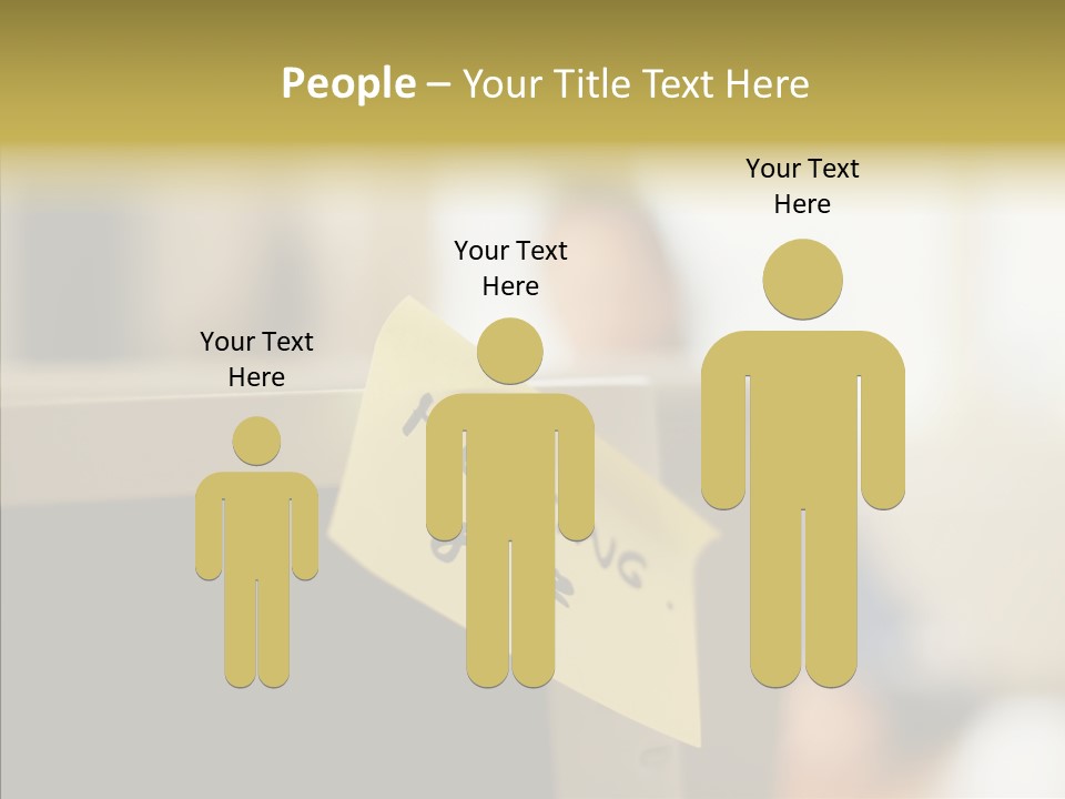 A Note Stuck On A Computer Screen PowerPoint Template