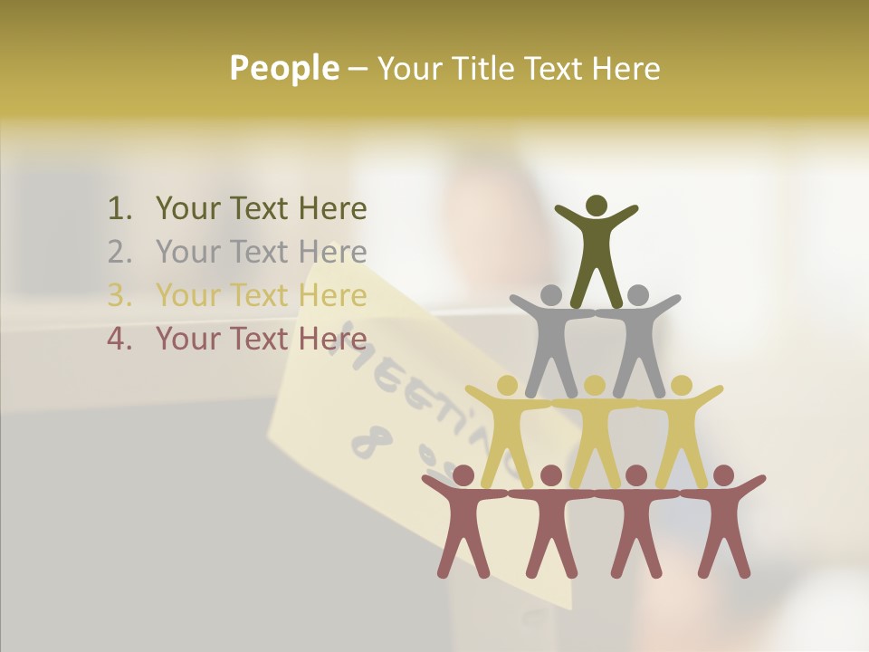 A Note Stuck On A Computer Screen PowerPoint Template