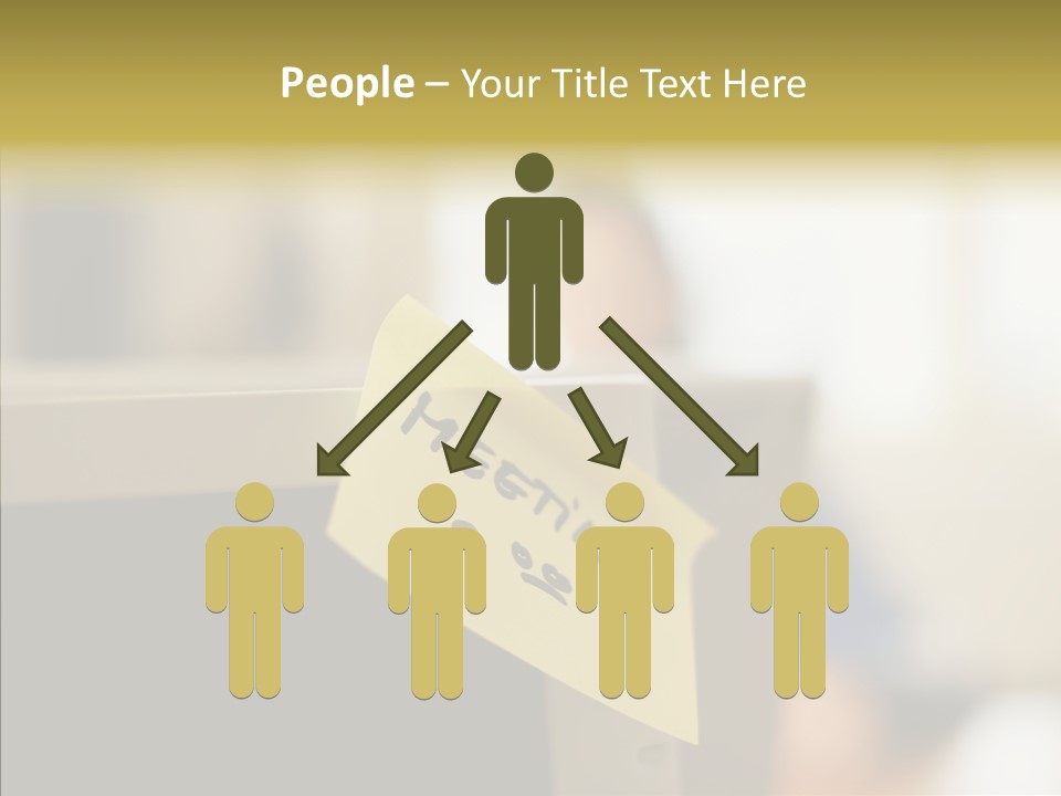 A Note Stuck On A Computer Screen PowerPoint Template