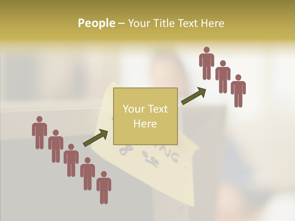 A Note Stuck On A Computer Screen PowerPoint Template