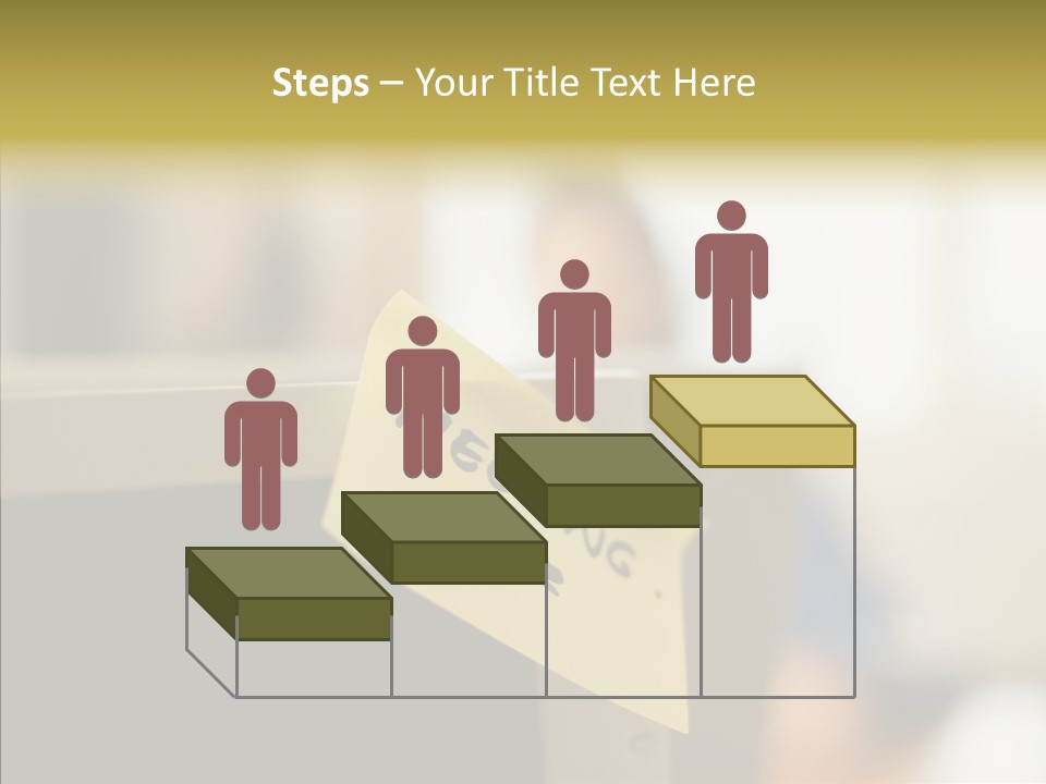 A Note Stuck On A Computer Screen PowerPoint Template