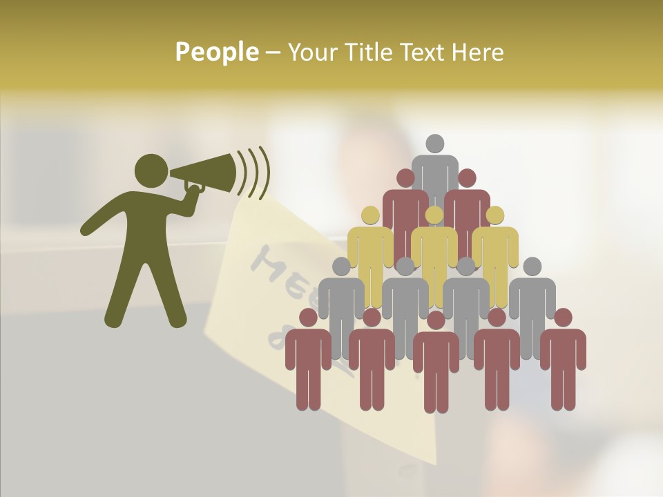 A Note Stuck On A Computer Screen PowerPoint Template