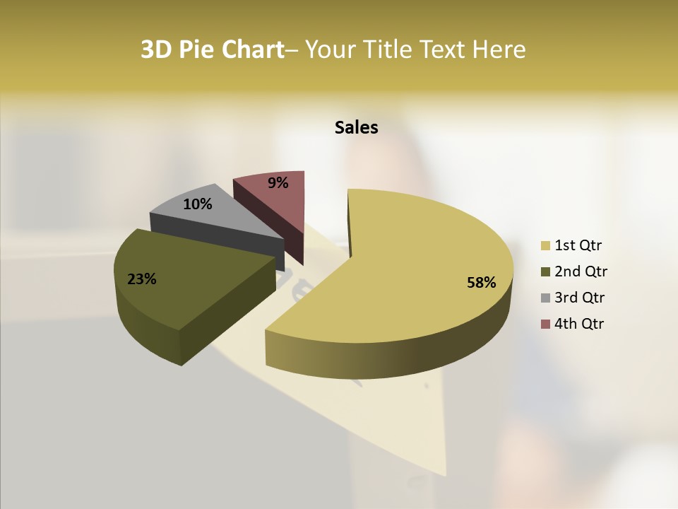A Note Stuck On A Computer Screen PowerPoint Template