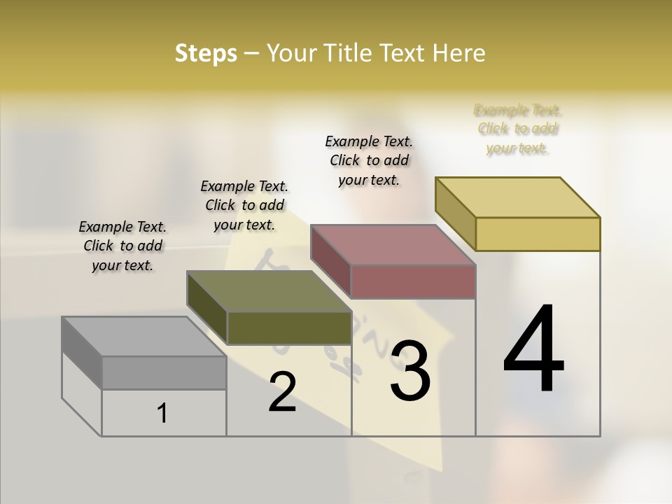 A Note Stuck On A Computer Screen PowerPoint Template