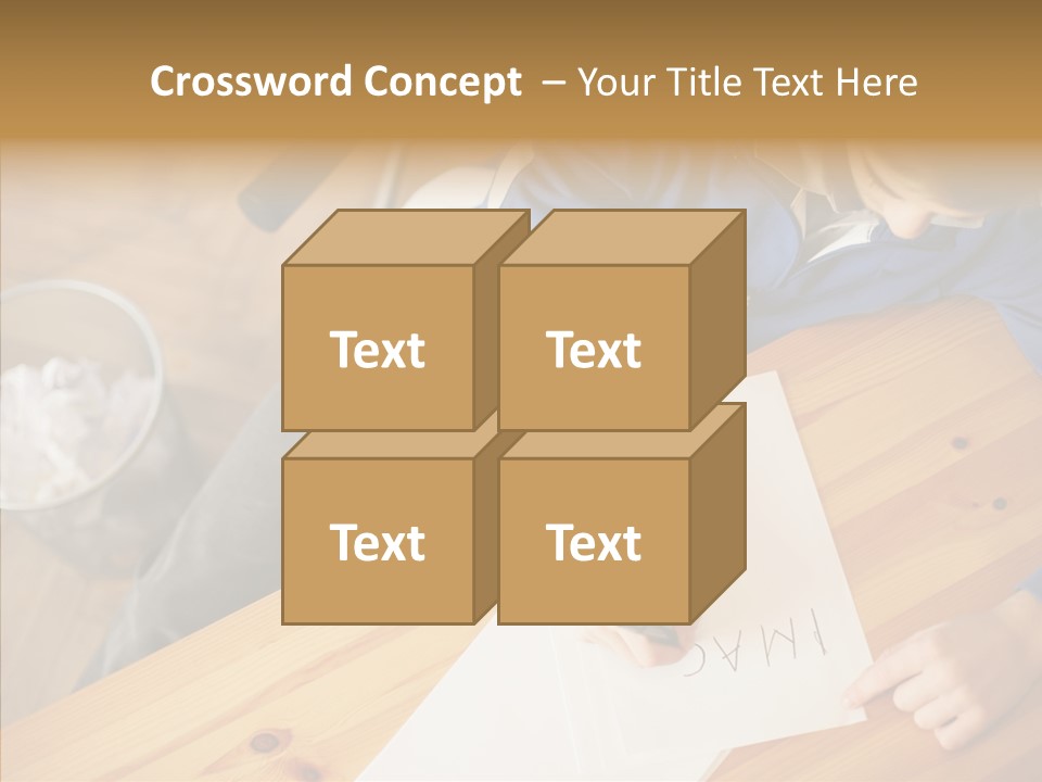 Man Writing A Word On Paper PowerPoint Template