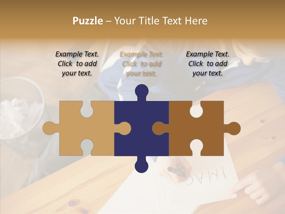 Man Writing A Word On Paper PowerPoint Template