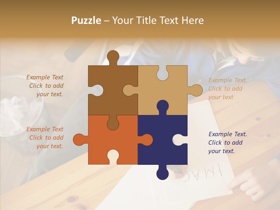 Man Writing A Word On Paper PowerPoint Template