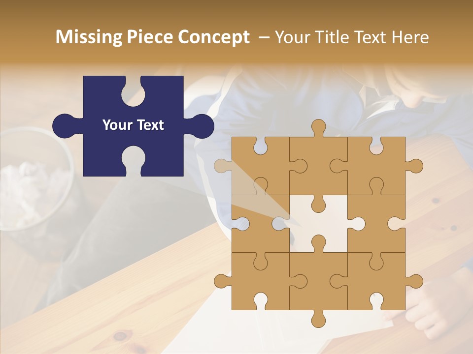 Man Writing A Word On Paper PowerPoint Template