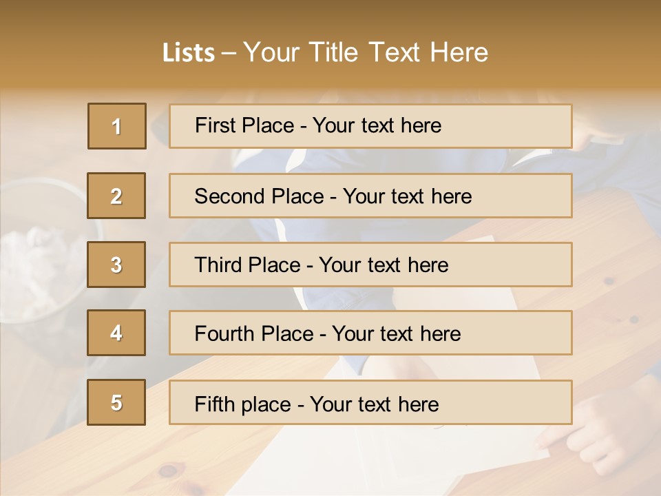 Man Writing A Word On Paper PowerPoint Template