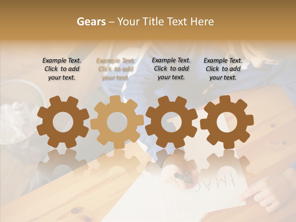 Man Writing A Word On Paper PowerPoint Template