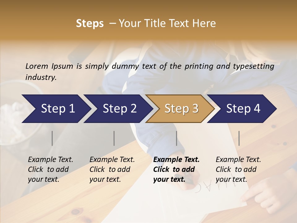 Man Writing A Word On Paper PowerPoint Template