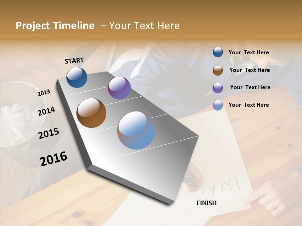 Man Writing A Word On Paper PowerPoint Template