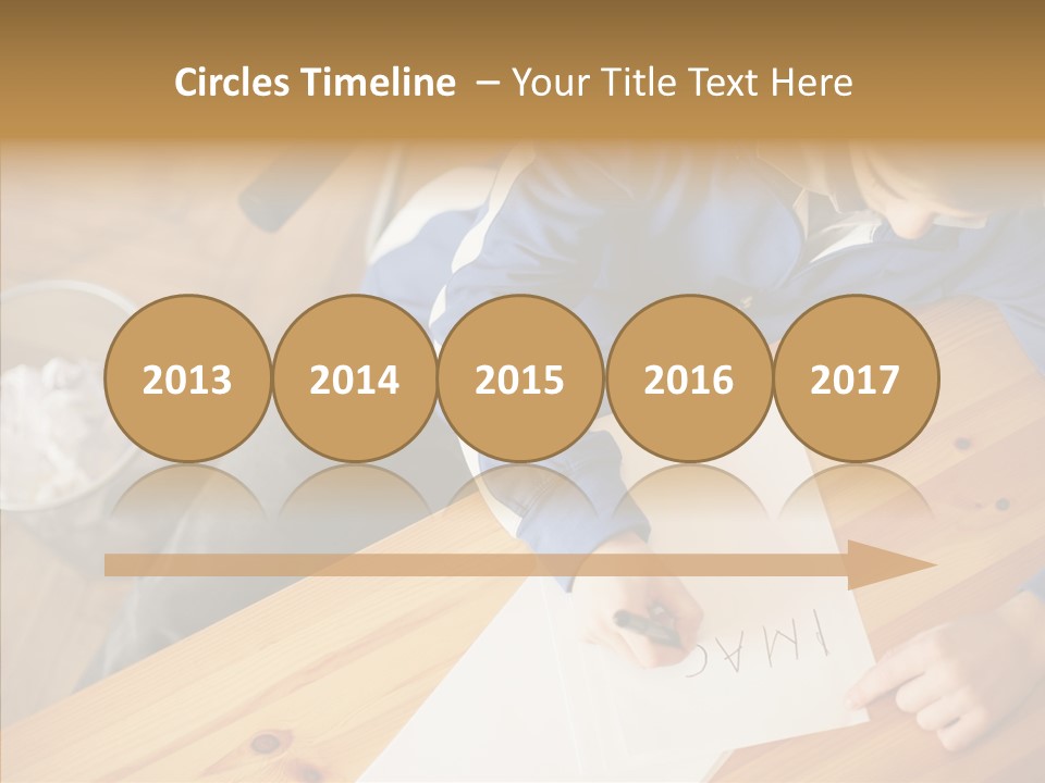 Man Writing A Word On Paper PowerPoint Template