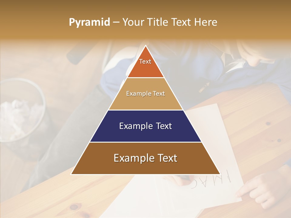 Man Writing A Word On Paper PowerPoint Template