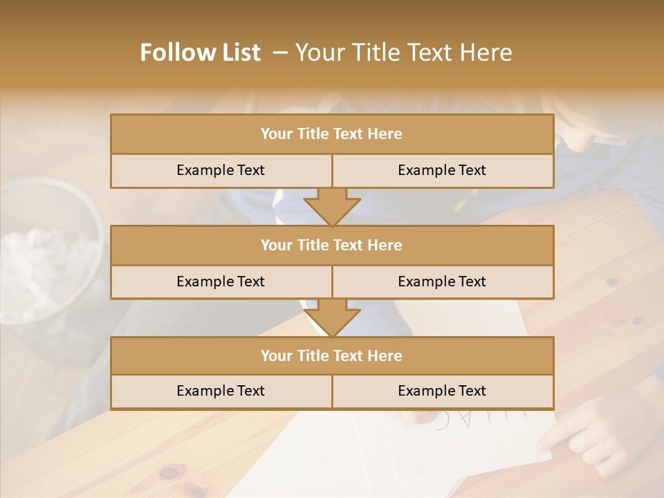 Man Writing A Word On Paper PowerPoint Template