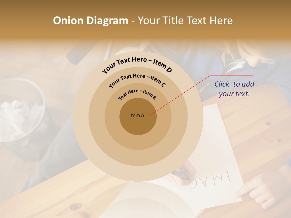 Man Writing A Word On Paper PowerPoint Template