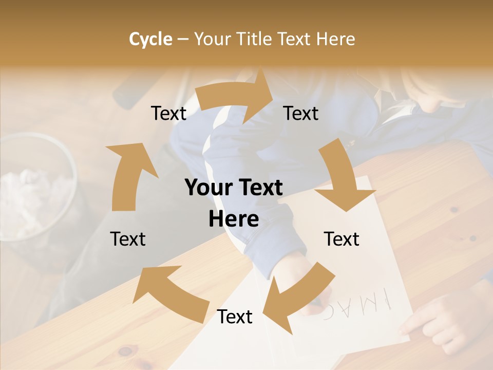 Man Writing A Word On Paper PowerPoint Template