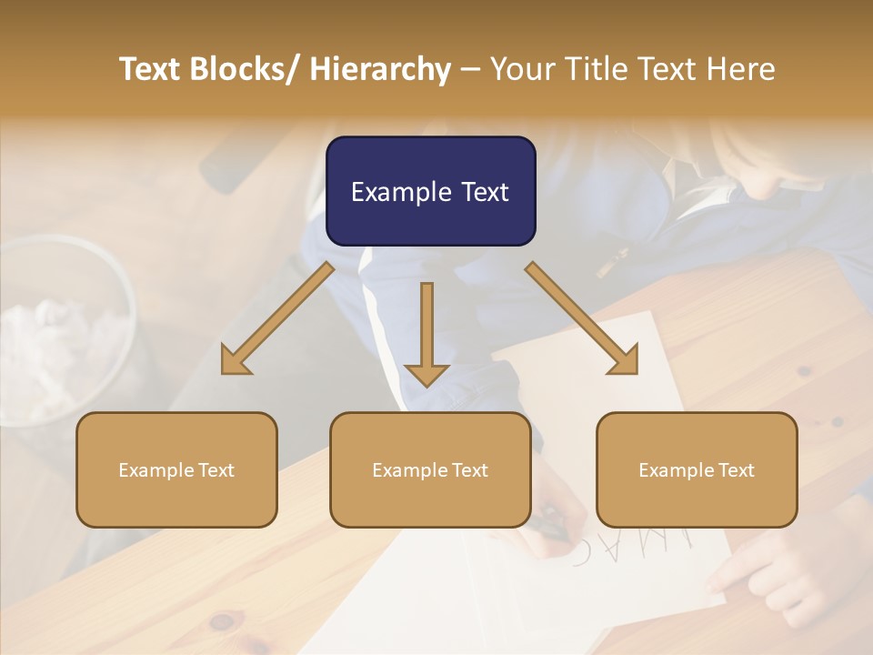 Man Writing A Word On Paper PowerPoint Template