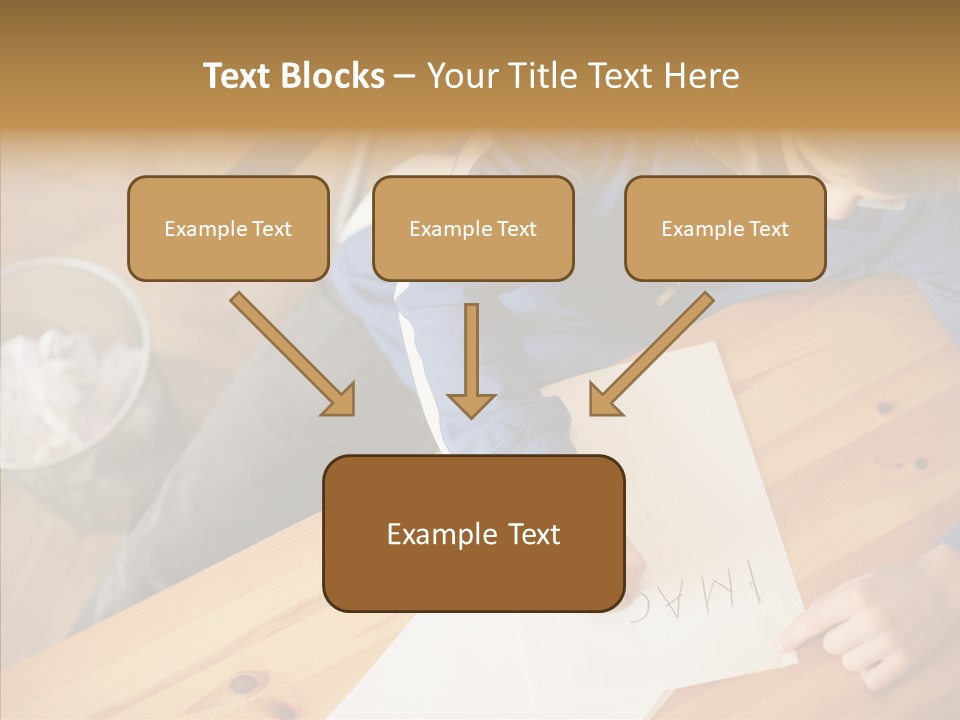 Man Writing A Word On Paper PowerPoint Template