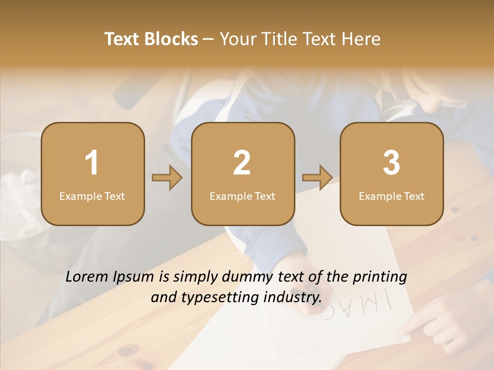 Man Writing A Word On Paper PowerPoint Template