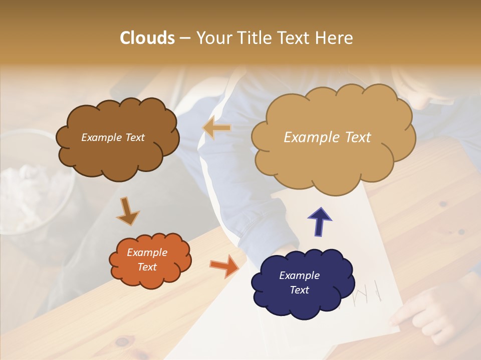 Man Writing A Word On Paper PowerPoint Template