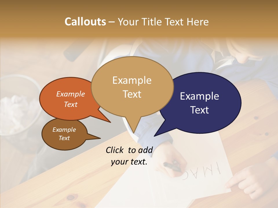 Man Writing A Word On Paper PowerPoint Template