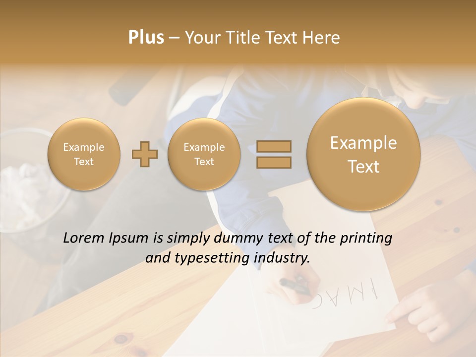 Man Writing A Word On Paper PowerPoint Template