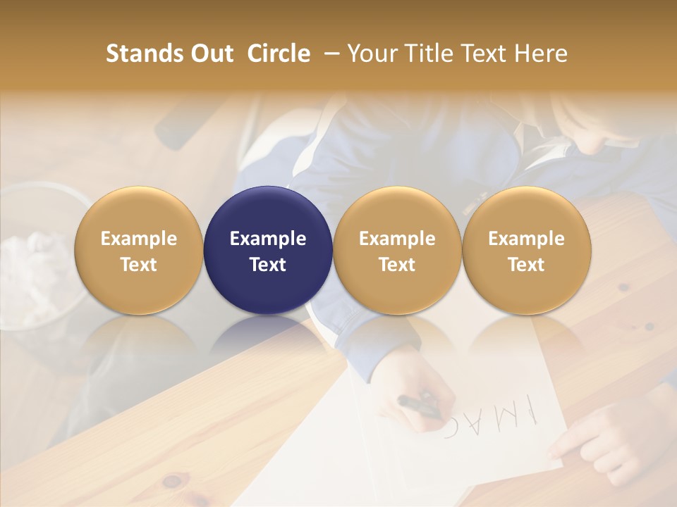 Man Writing A Word On Paper PowerPoint Template