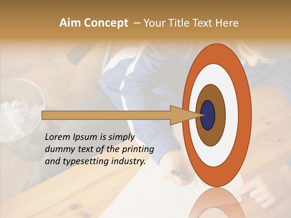 Man Writing A Word On Paper PowerPoint Template