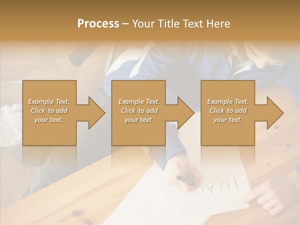 Man Writing A Word On Paper PowerPoint Template