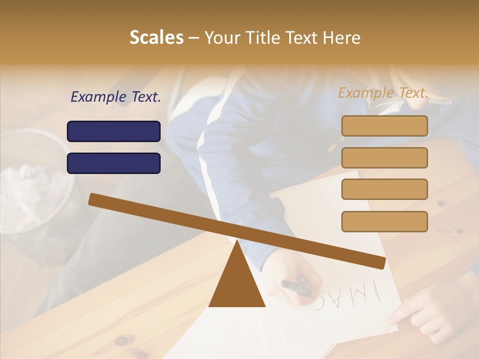 Man Writing A Word On Paper PowerPoint Template