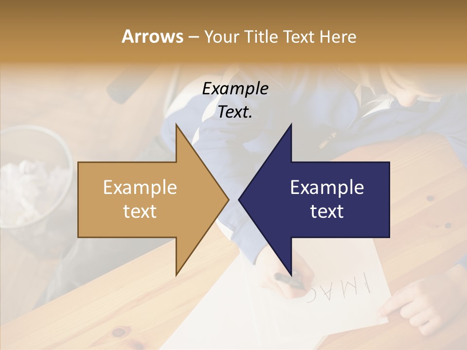 Man Writing A Word On Paper PowerPoint Template