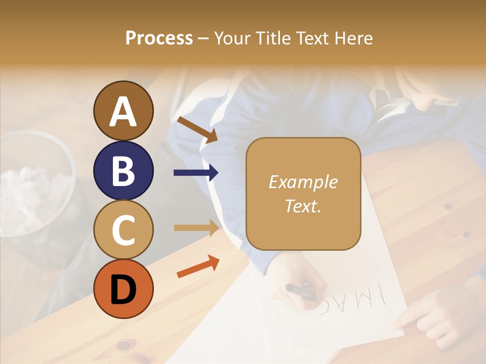 Man Writing A Word On Paper PowerPoint Template