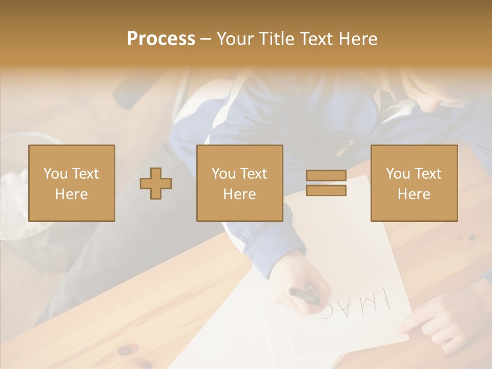 Man Writing A Word On Paper PowerPoint Template