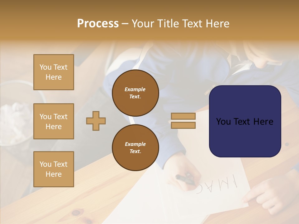 Man Writing A Word On Paper PowerPoint Template