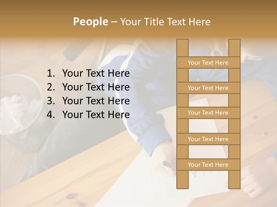 Man Writing A Word On Paper PowerPoint Template