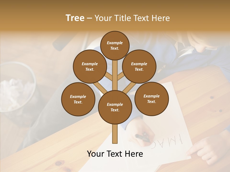 Man Writing A Word On Paper PowerPoint Template