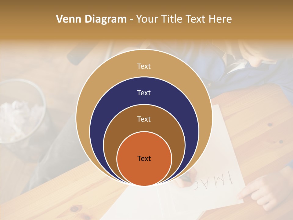 Man Writing A Word On Paper PowerPoint Template