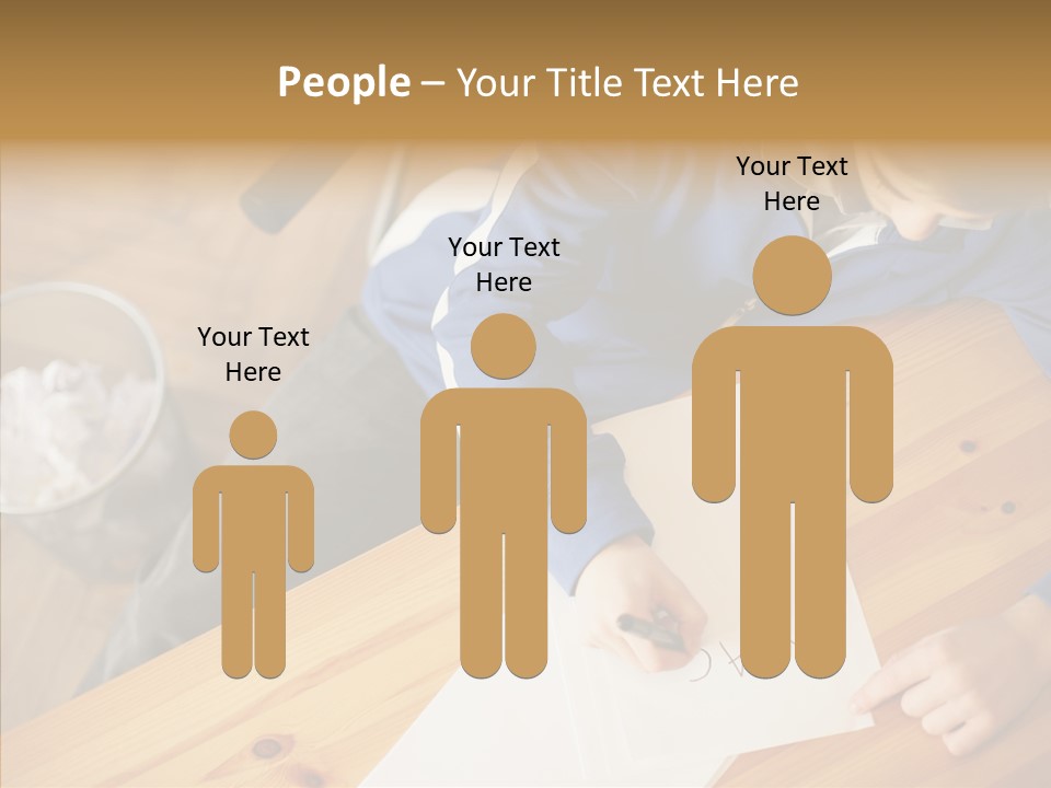 Man Writing A Word On Paper PowerPoint Template