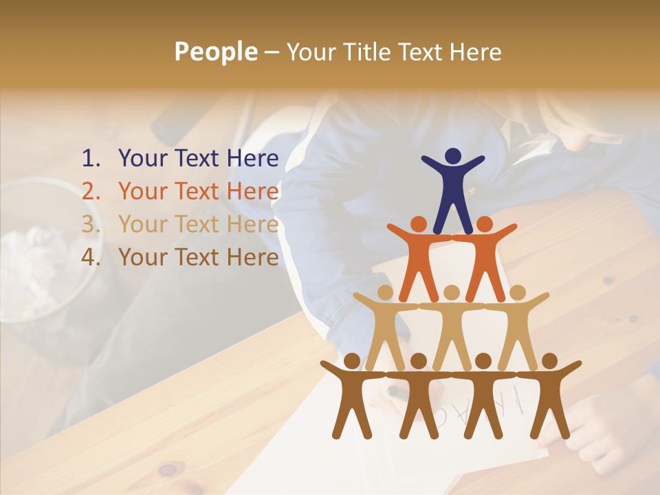 Man Writing A Word On Paper PowerPoint Template