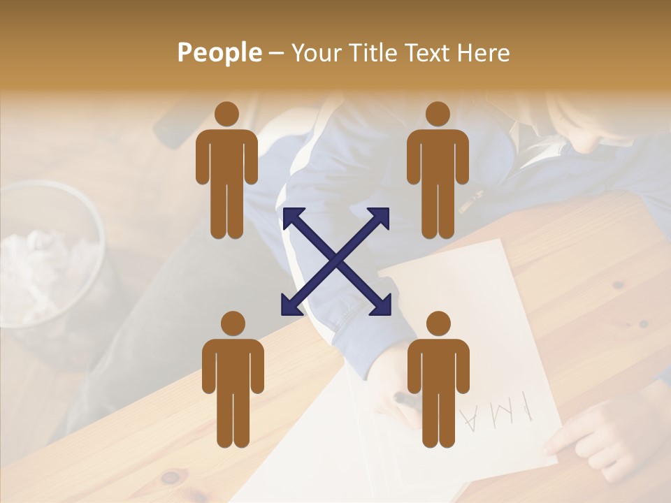 Man Writing A Word On Paper PowerPoint Template